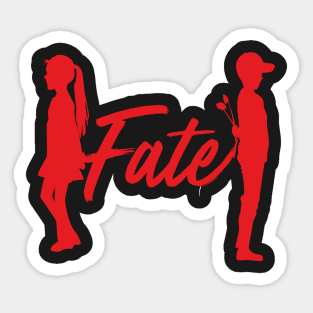 red thread of fate Sticker